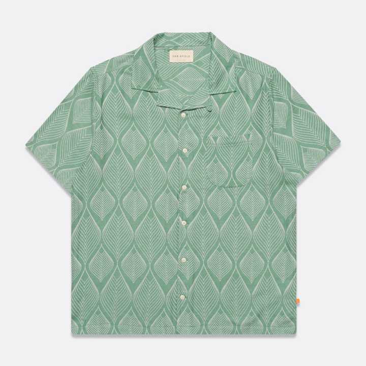 Camisa Far Afield Stachio Lace Jacquard Frosty Green