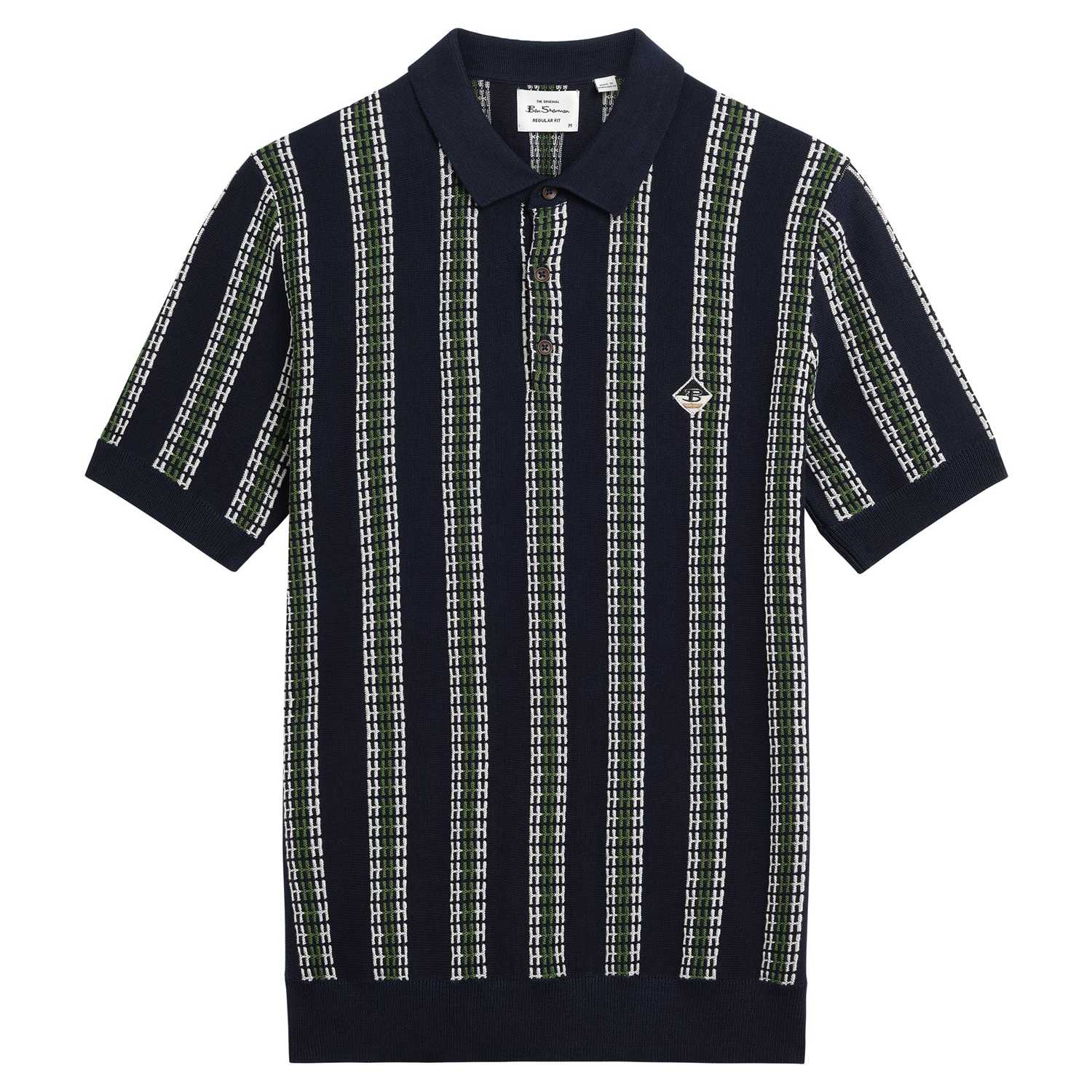 Polo de Punto Ben Sherman JACQUARD CANDY STRIPE Dark Navy
