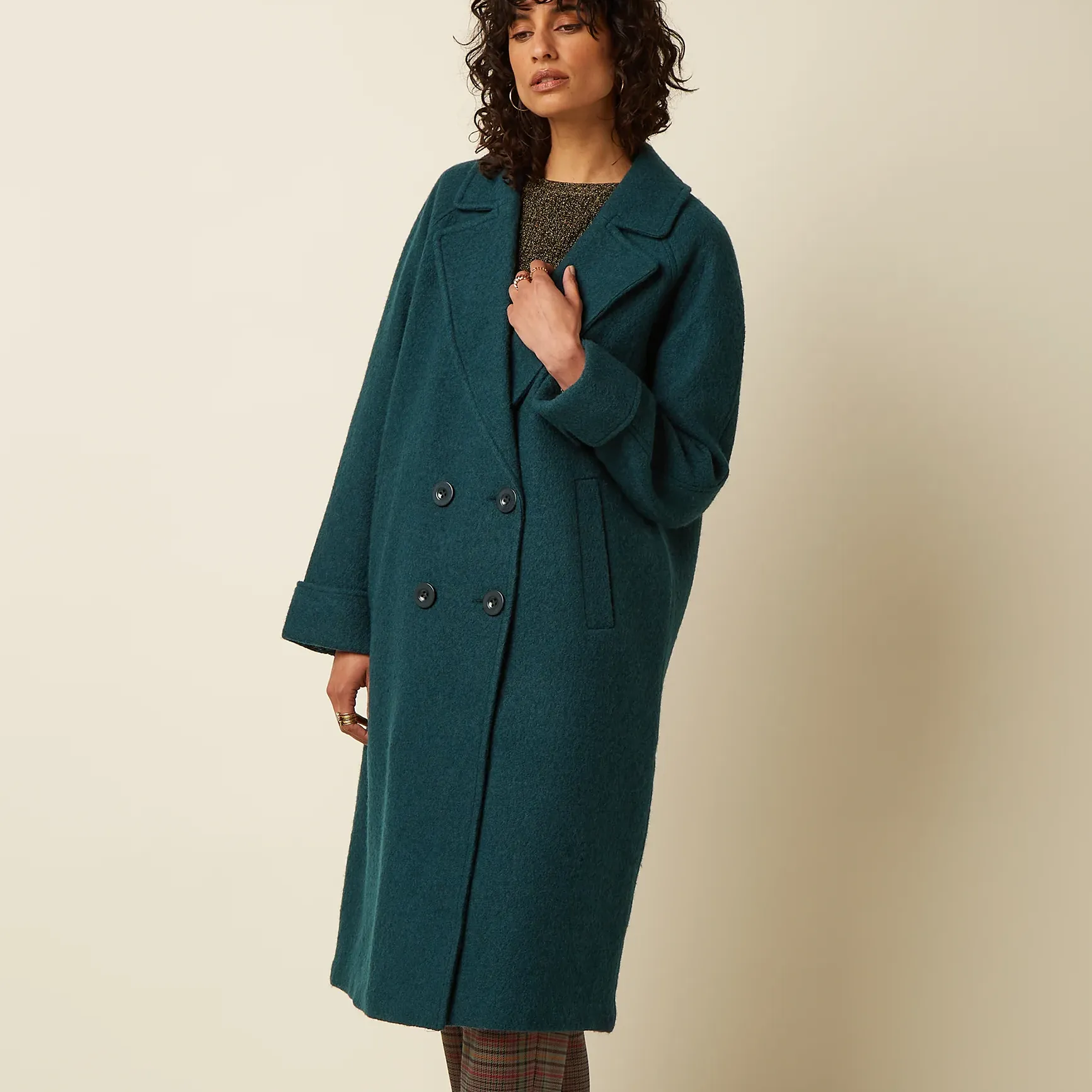 Abrigo King Louie Amelie Coat Long Kennedy Urban Green