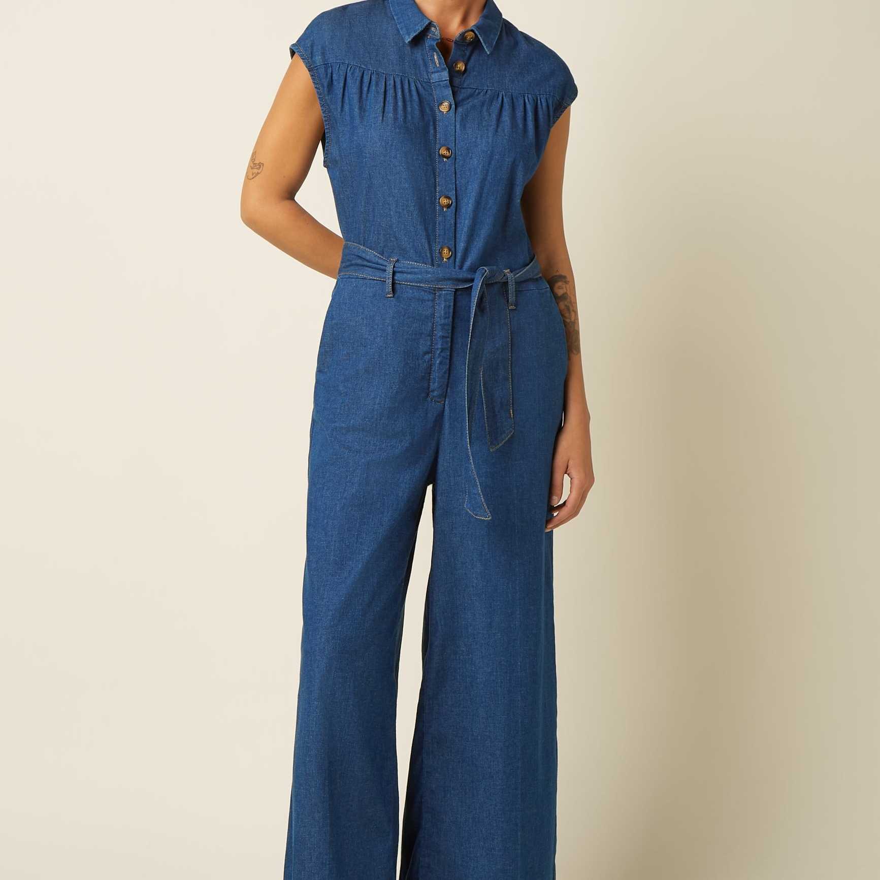 Mono King Louie Amy Jumpsuit Chambray Denim blue
