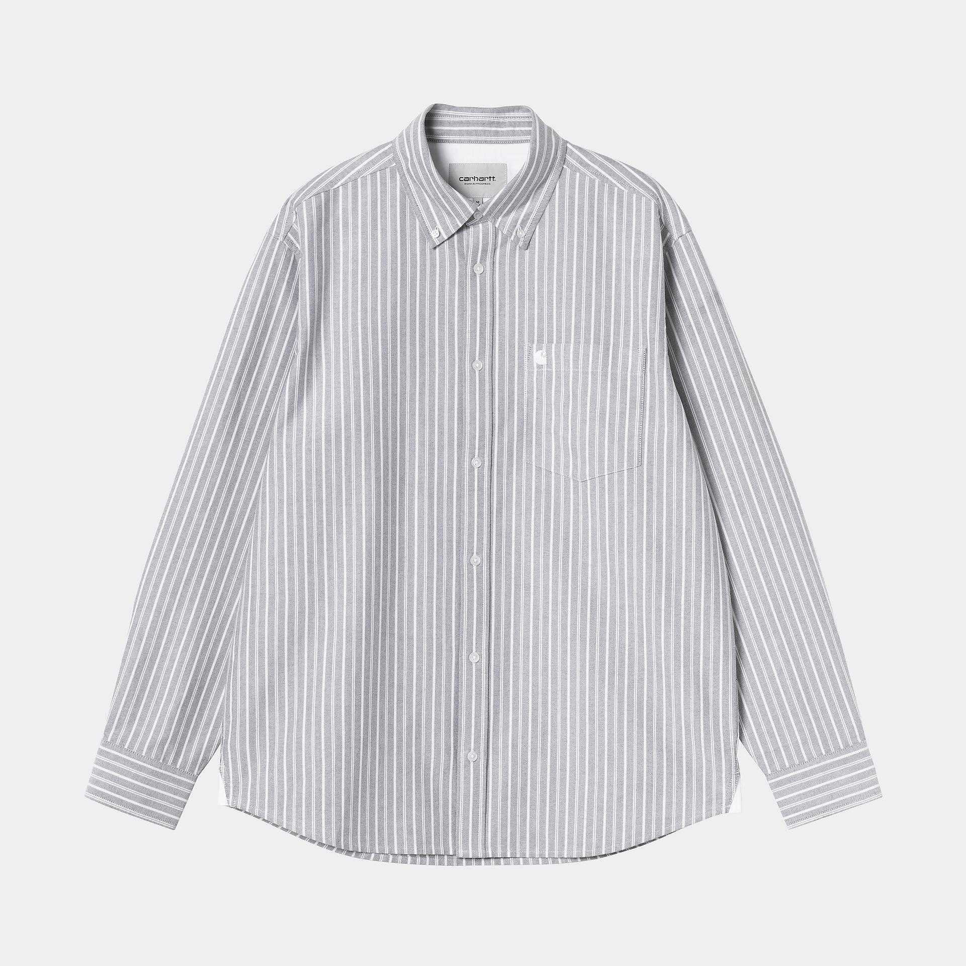 Camisa Carhartt Wip L/S Kanan Shirt Kanan Stripe, Black
