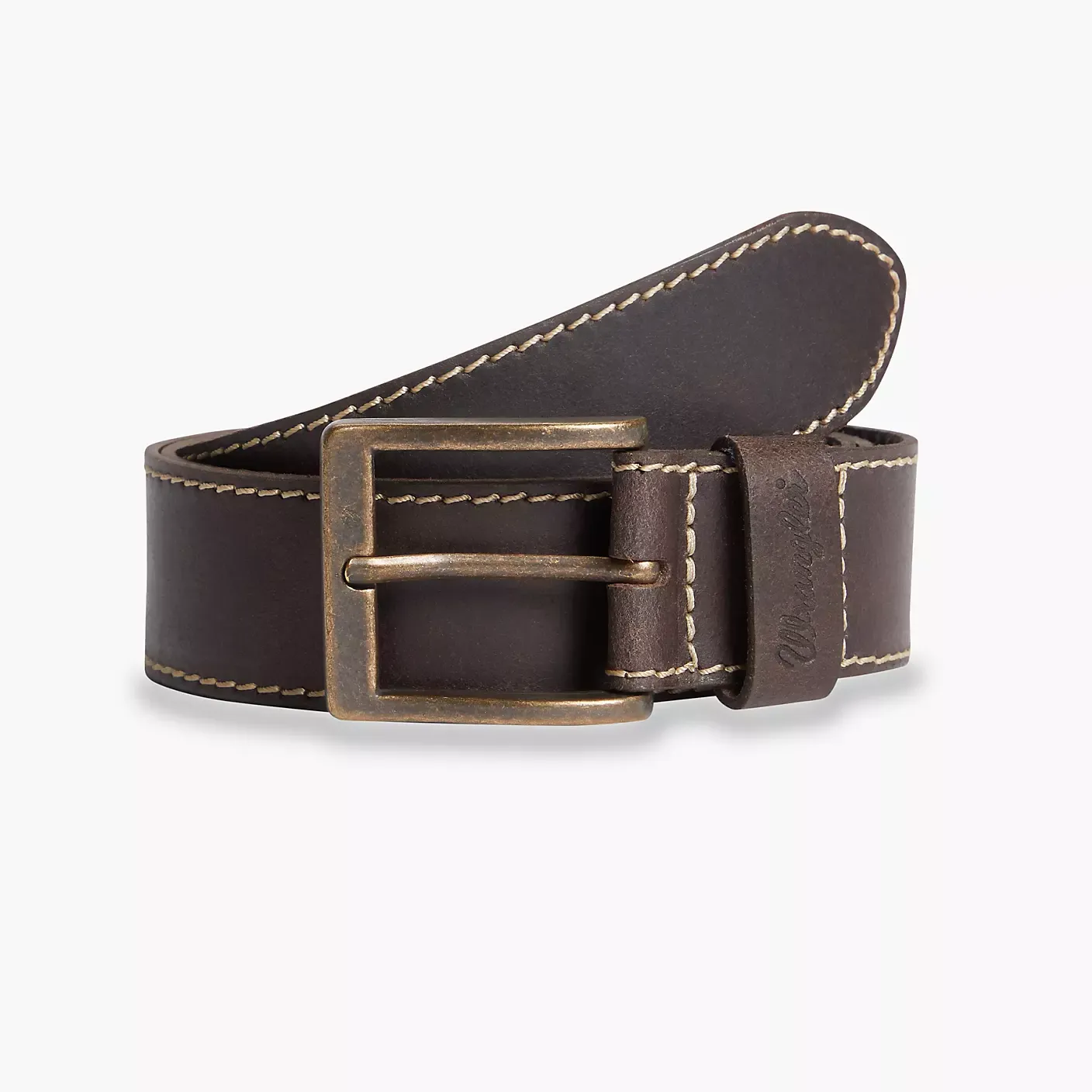 Cinto Wrangler Stitched Belt Brown