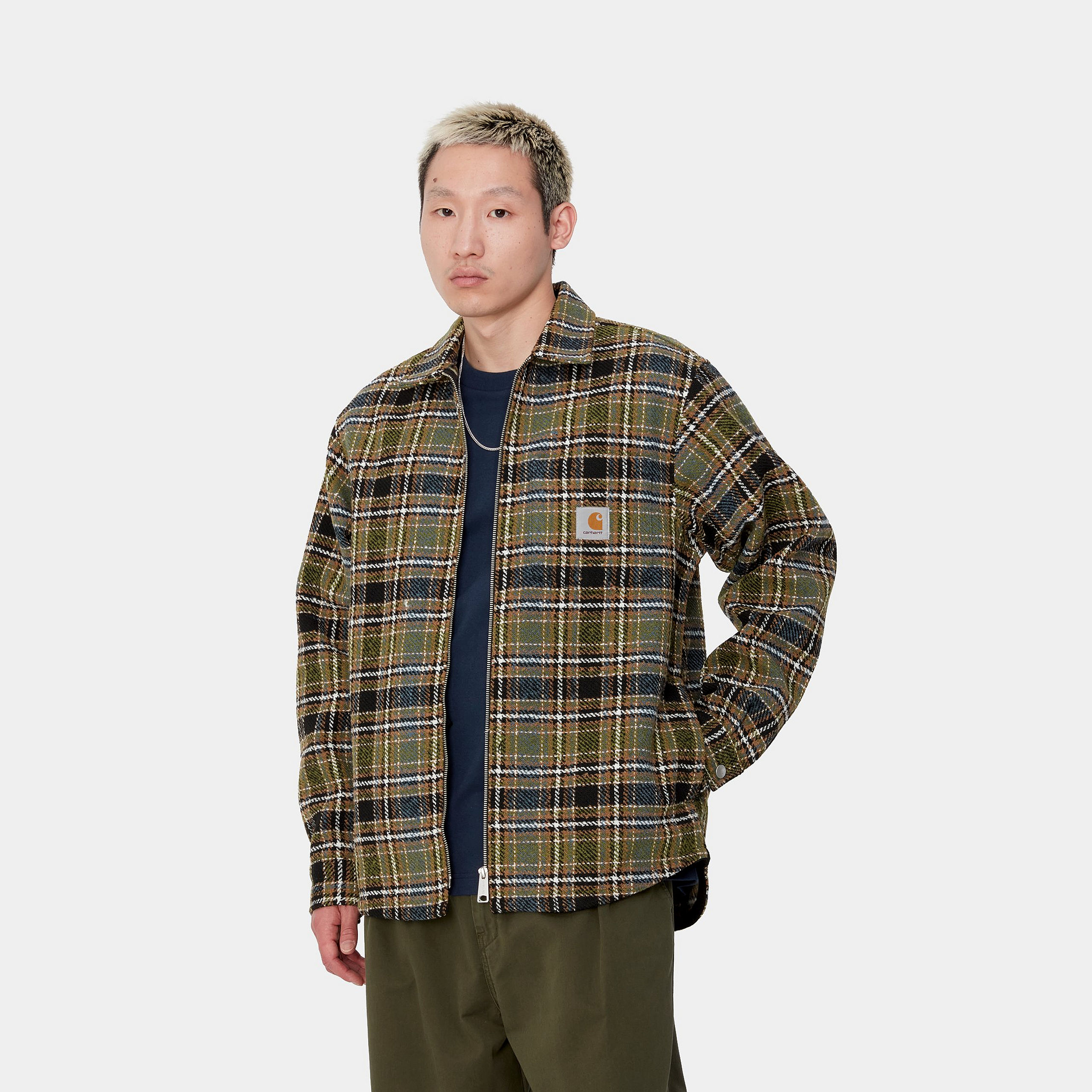 Chaqueta Carhartt Wip Stroy Shirt Jac Check, Black