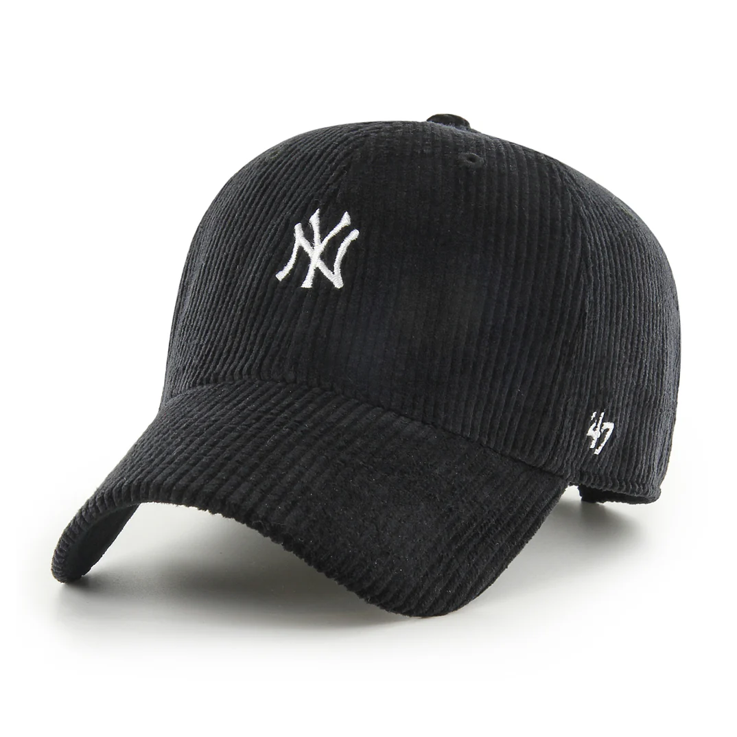 Gorra 47Brand Cord Base Runner Clean Up New York Yankees Black
