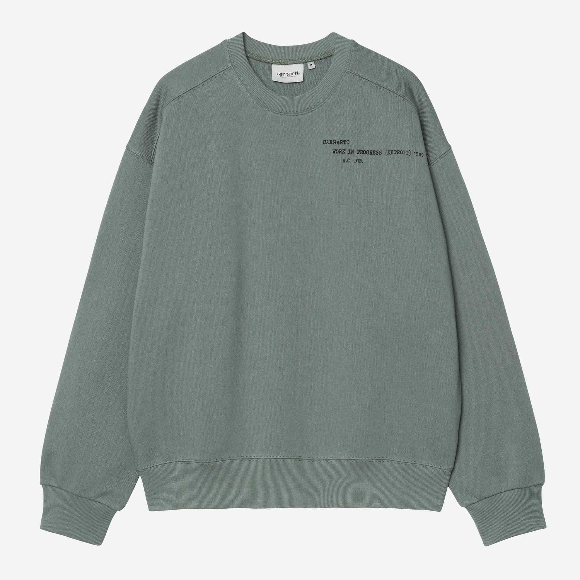Sudadera Carhartt Wip Punched Sweatshirt Velvet Green