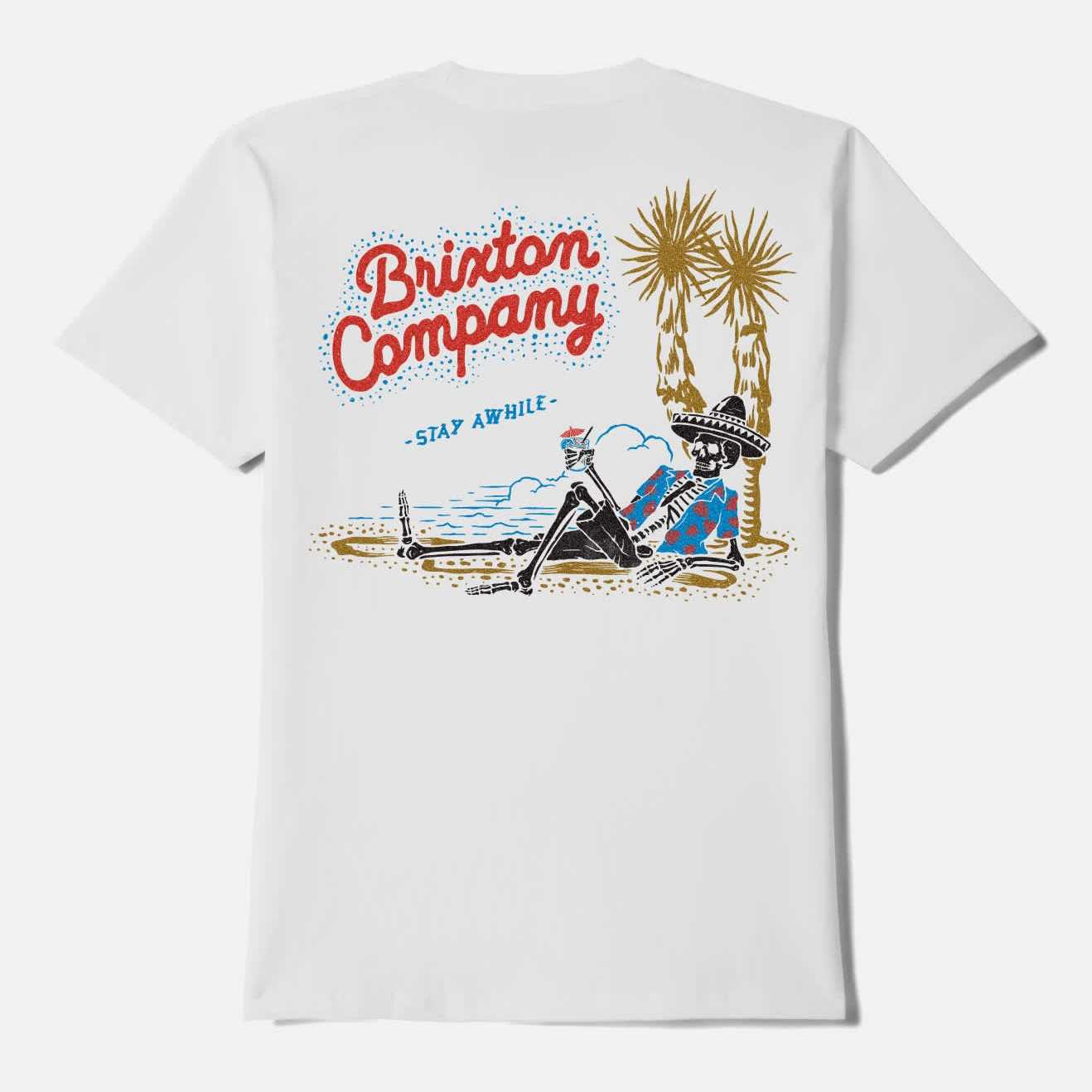 Camiseta Brixton Stay While SS White