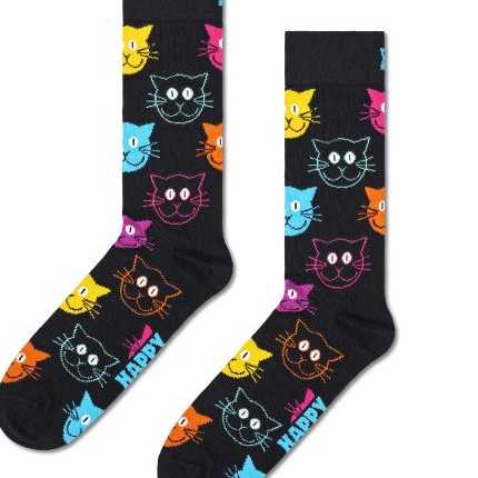 Calcetines Happy Socks Cat Socks Black