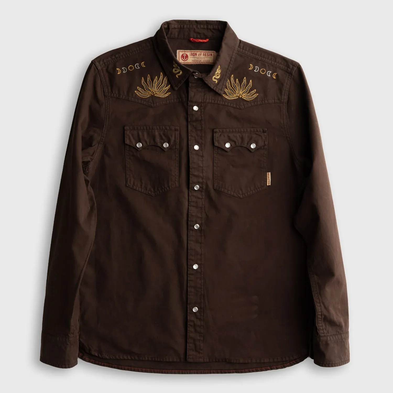 Camisa Iron&Resin Sender Shirt Prescott Twill Brown
