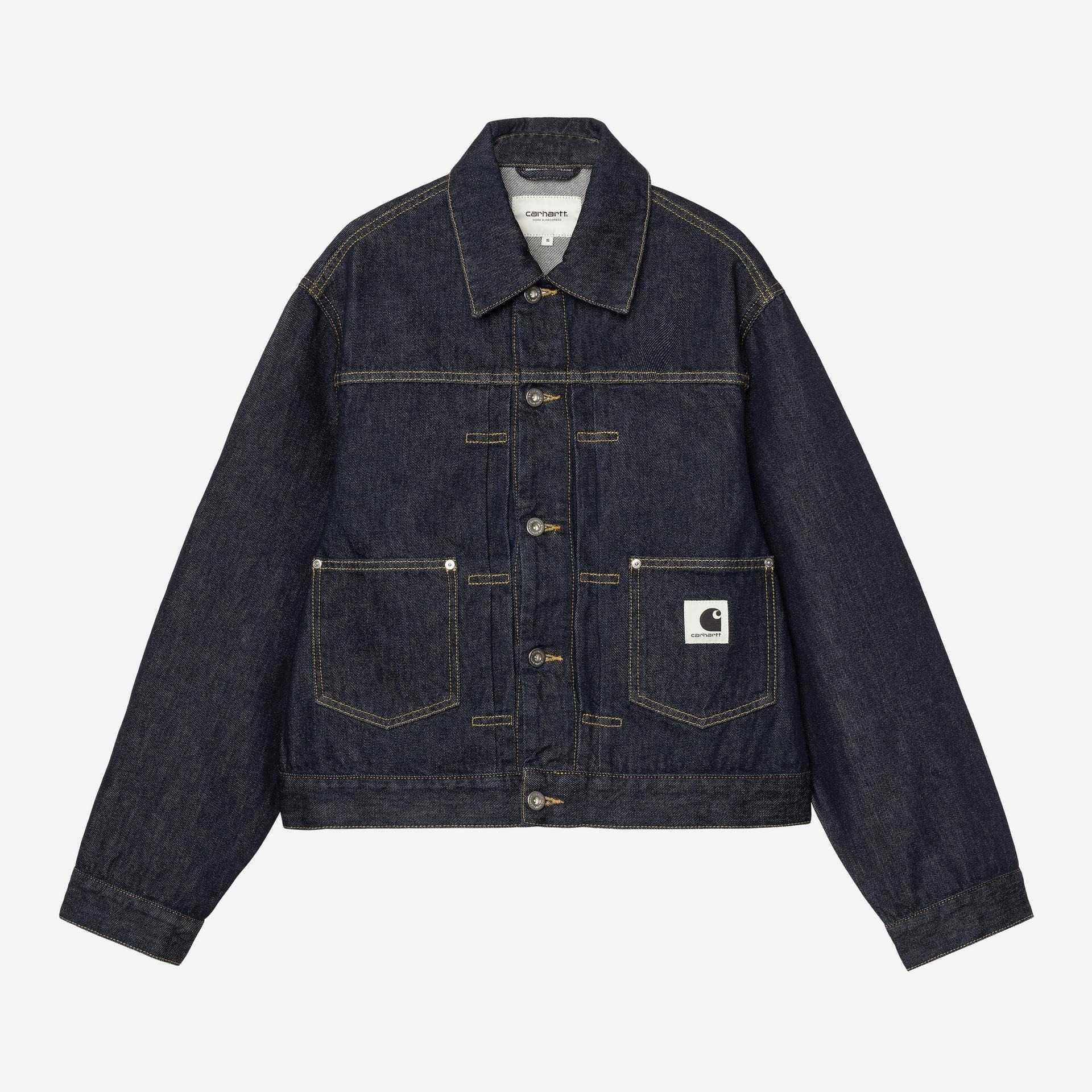Cazadora Carhartt Wip W Belmar Jacket Blue Rinsed