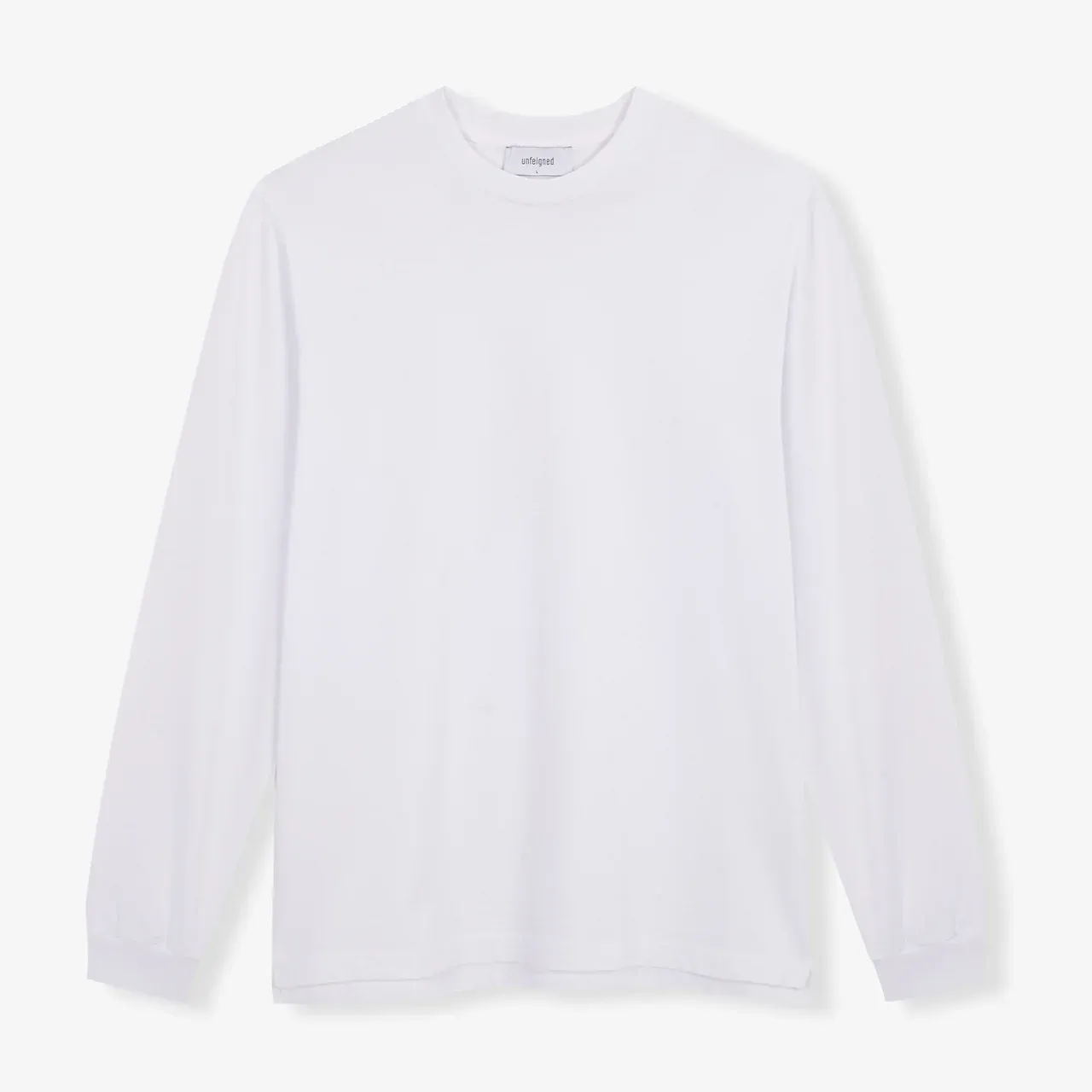 Camiseta Unfeigned Basic Long Sleeve T Shirt White