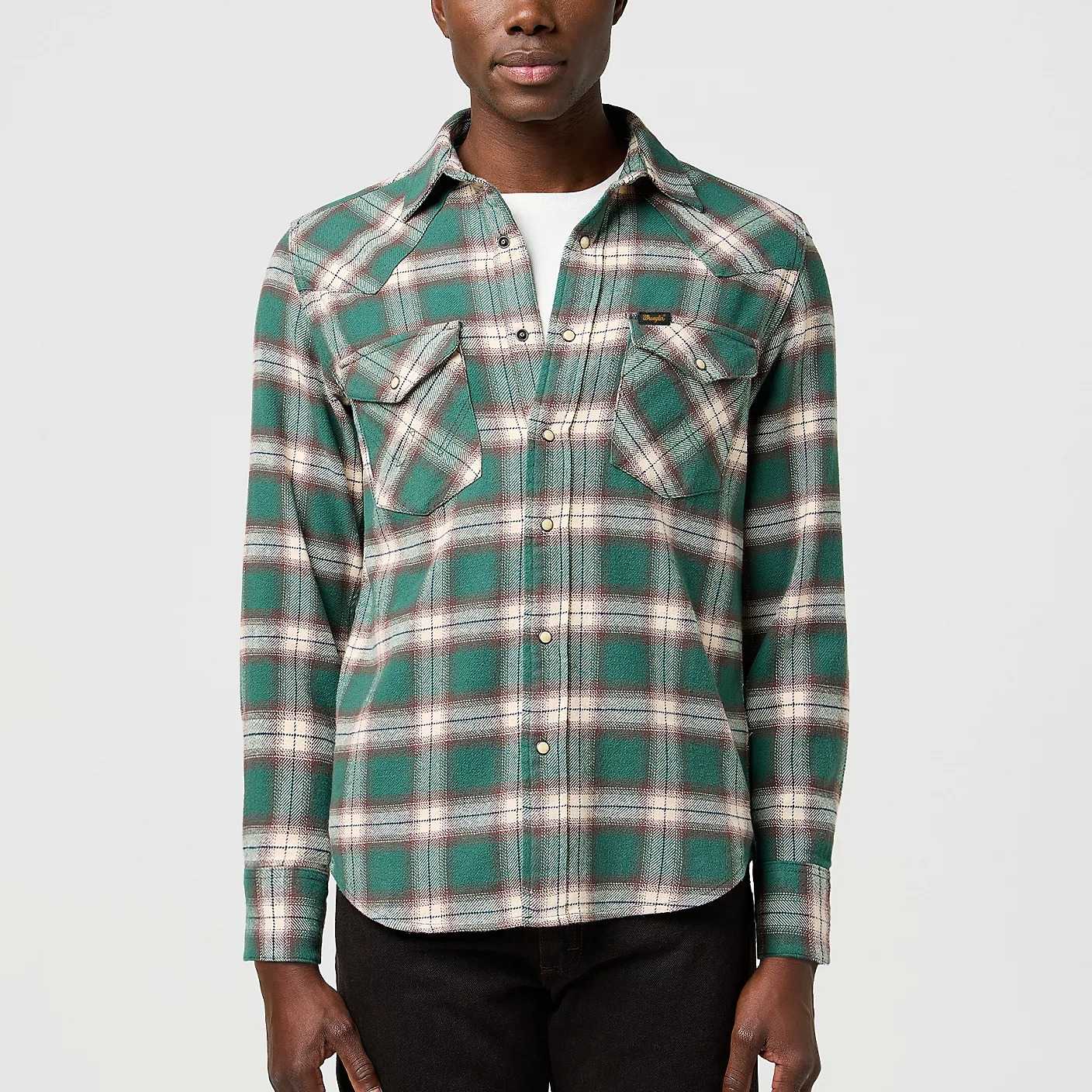 Camisa Wrangler Western Bistro Green
