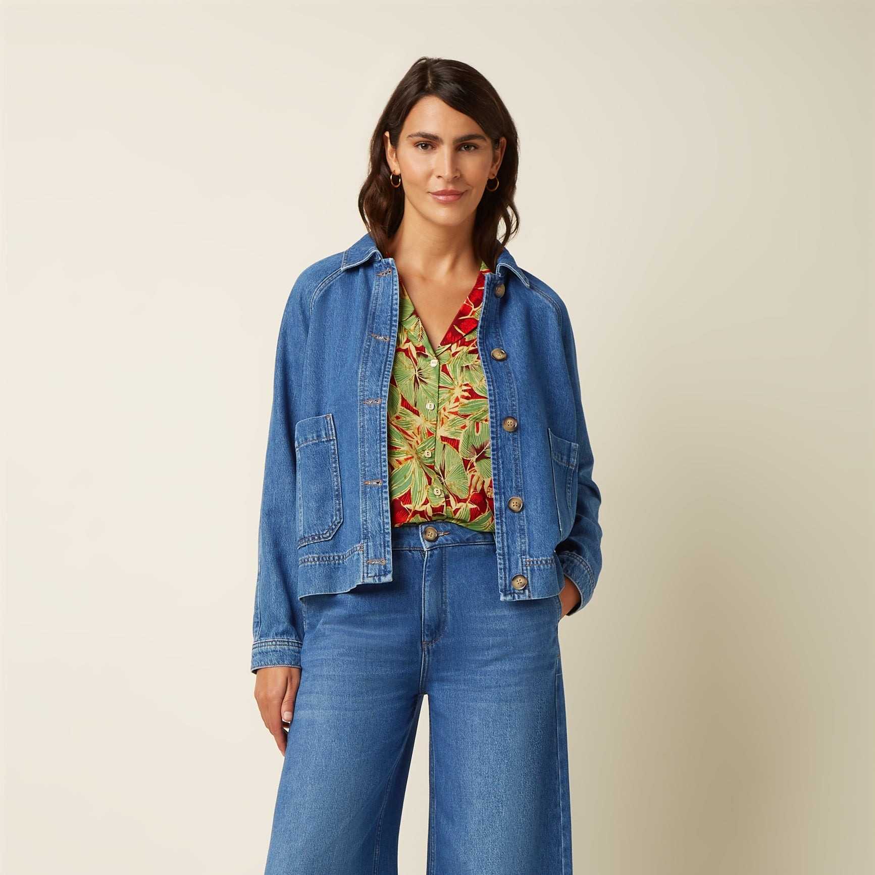 Chaqueta Vaquera King Louie Penny Jacket Stone Denim Summer Blue