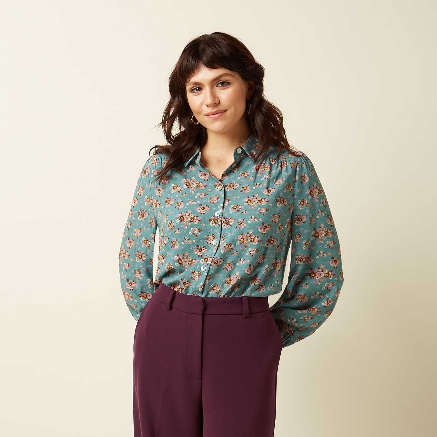 Camisa King Louie Carina Revel Silver Green